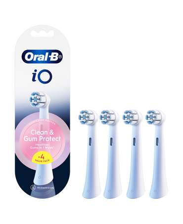 iO Clean & Gum Protect Brush Head Refills 4 Pack - White