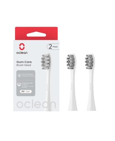 Gum Care Replacement Brush Head Refills 2 Pack - White