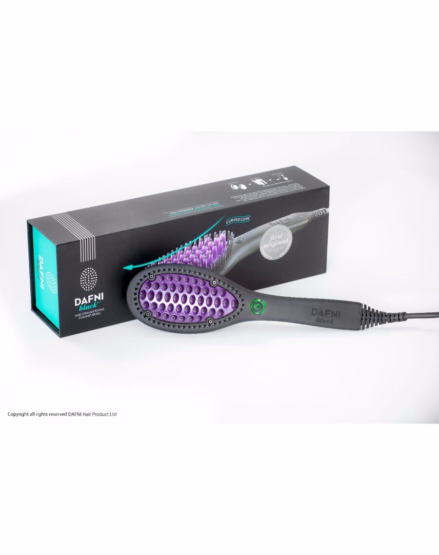 Dafni Black Hair Straightening Brush Shaver Shop