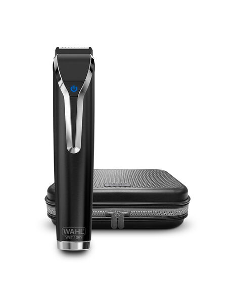 Waterproof Lithium-Ion Stainless Steel Grooming Kit with Bonus Storage Case - Black