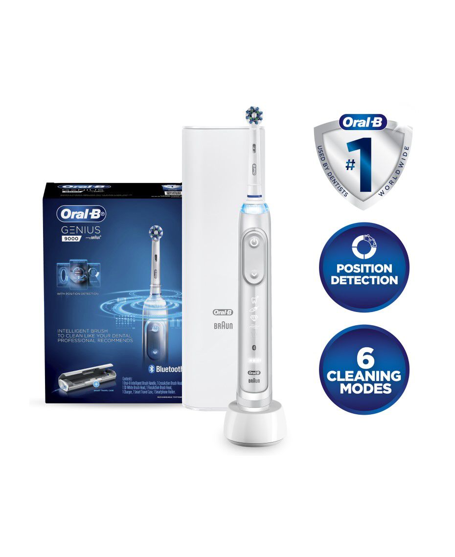 Oral B Genius 9000 Electric Toothbrush with 3 Replacement Heads