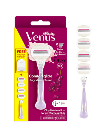 Comfortglide Sugarberry Razor with 4 Blades Refill