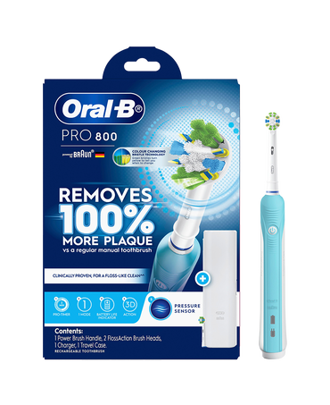 Pro 800 Electric Toothbrush with Travel Case - Blue