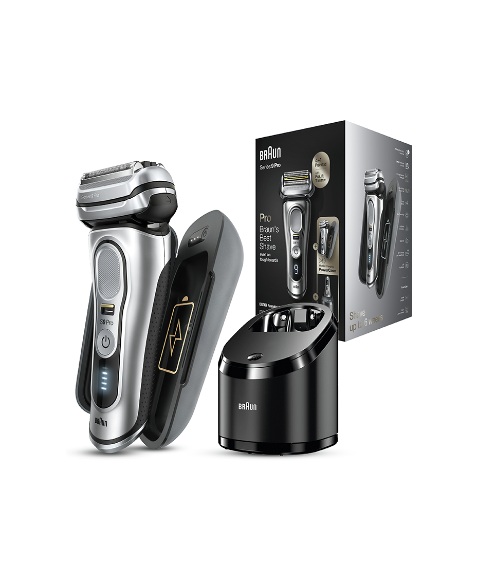 Braun Series 9 Pro Wet & Dry Electric Shaver with World's First Power Case, SmartCare Centre