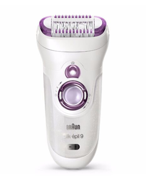 Silk Epil 9 Wet/Dry Epilator 4 in 1 Hair Removal and Exfoliation System with 6 extras