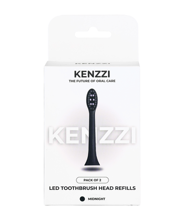 LED Whitening Replacement Brush Head Refills 2 Pack - Midnight