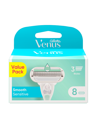 Smooth Sensitive Razor Blades Refill 8 Pack