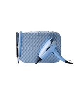 chronos hair straightener & helios® professional hair dryer deluxe gift set in icy blue - limited edition