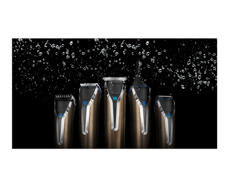 Waterproof Lithium-Ion Stainless Steel Grooming Kit with Bonus Storage Case - Bronze