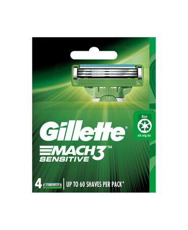 Mach 3 Sensitive Blades Refill 4 Pack