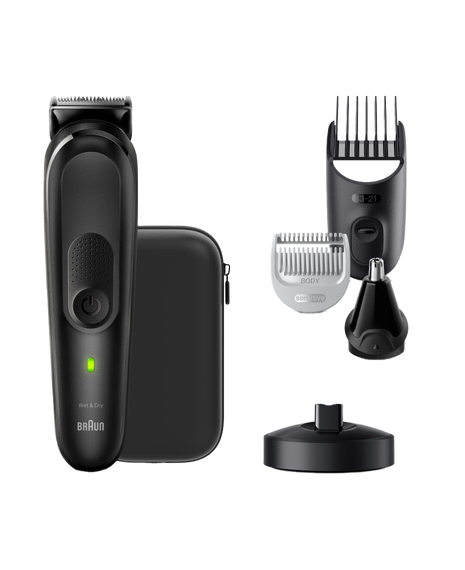Series 7 17-in-1 All-in-One Waterproof Style Grooming Kit with Premium Travel Case and Charging Stand