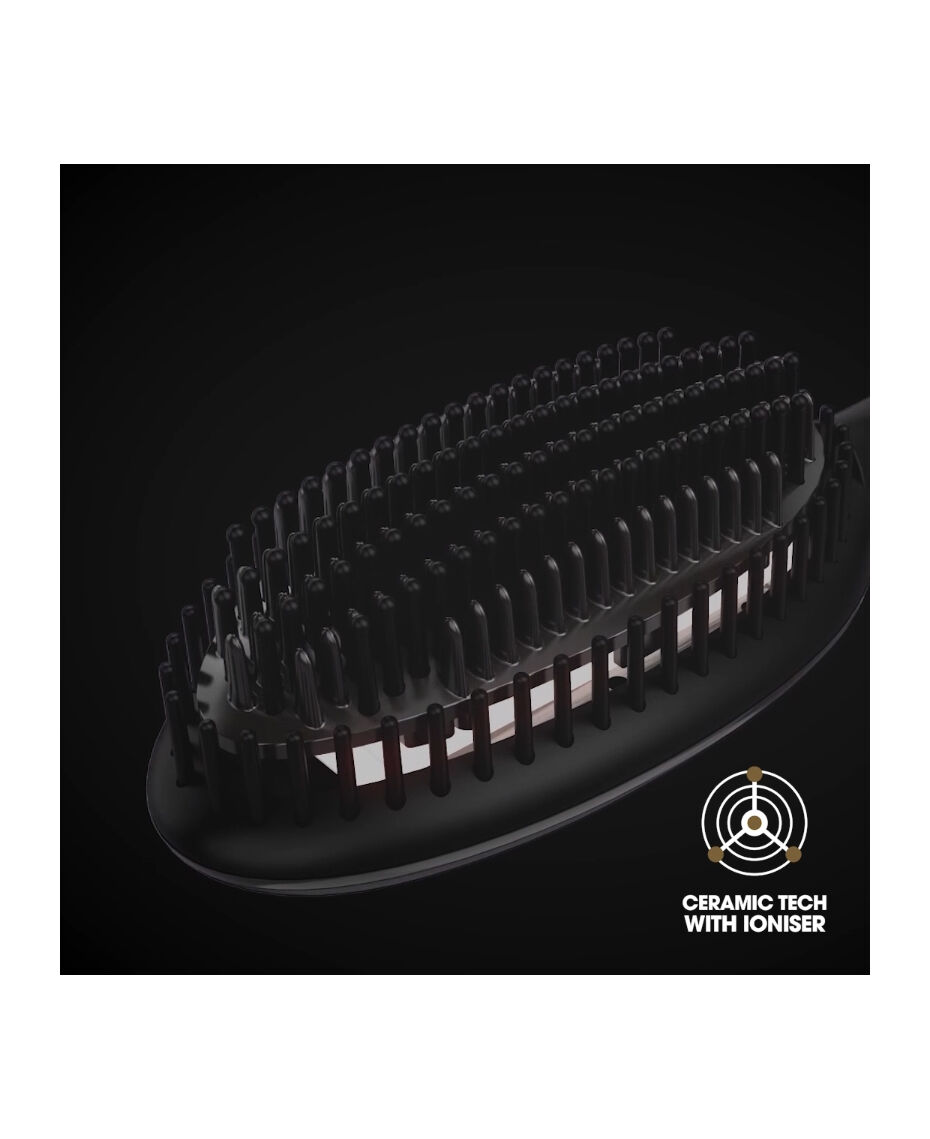Hair straightener brush shaver shop hot sale
