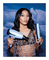 chronos hair straightener & helios® professional hair dryer deluxe gift set in icy blue - limited edition