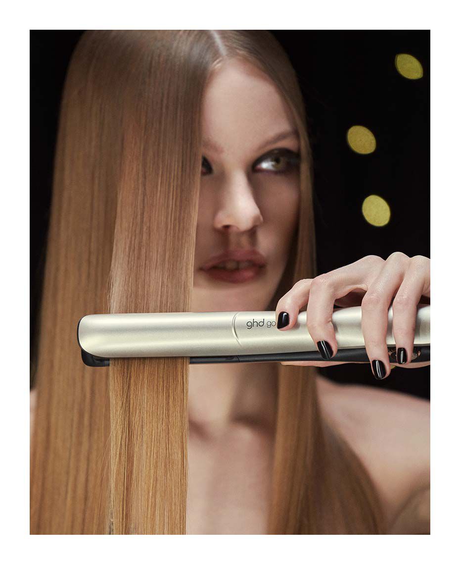 ghd gold professional hair straightener in champagne gold Shaver Shop