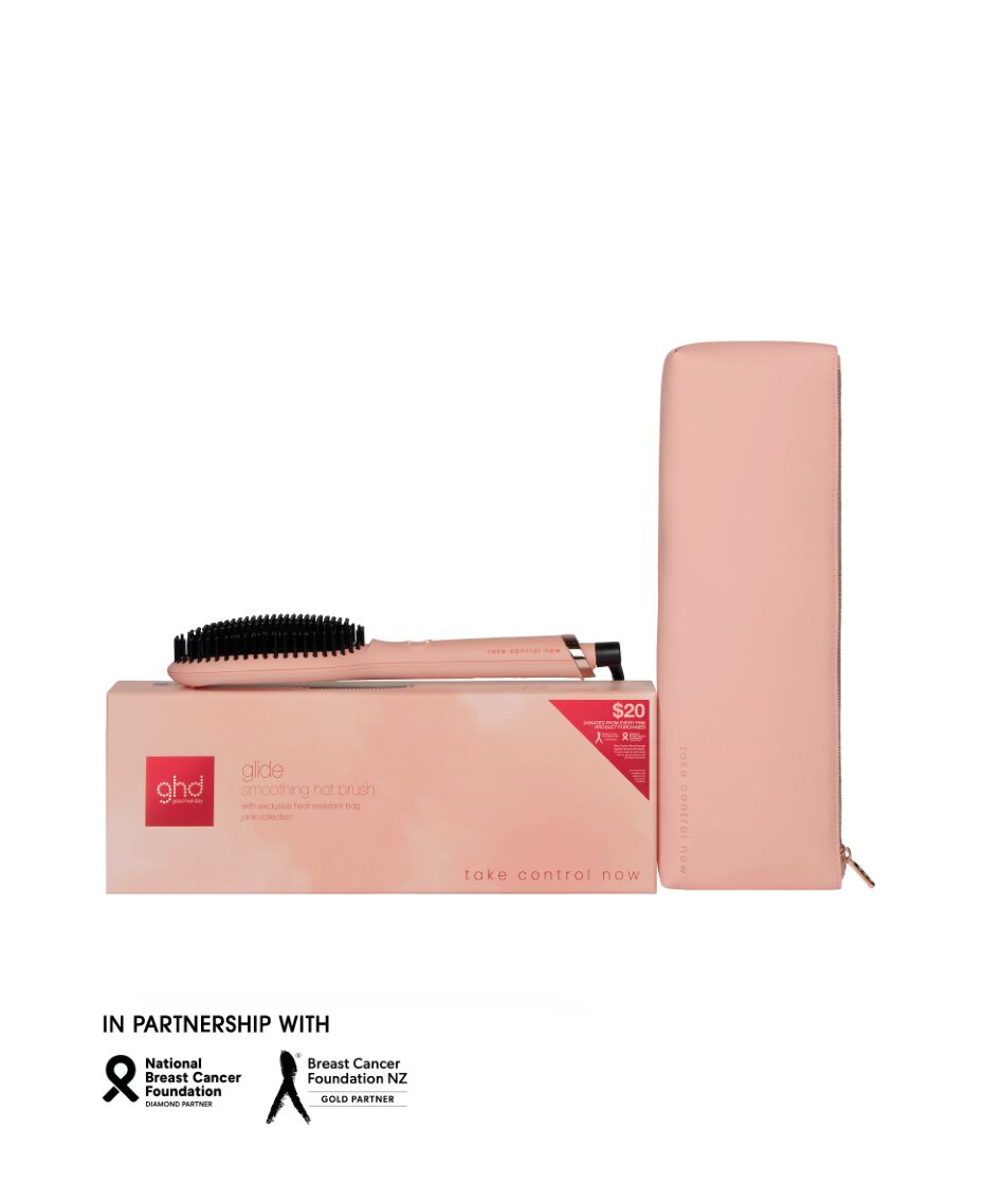 ghd glide hot brush in pink peach limited edition Shaver Shop