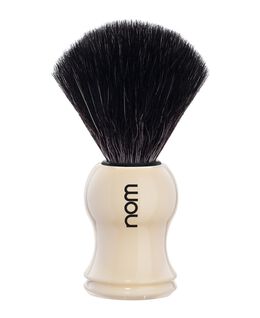 Nom Black Fibre Shaving Brush - Ivory