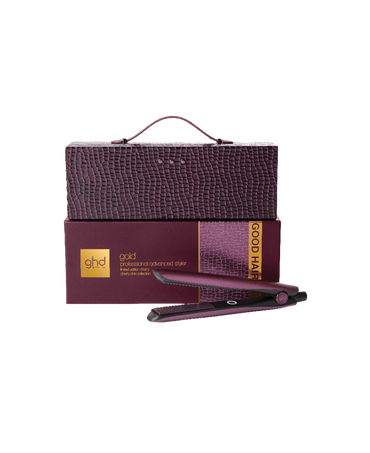 gold professional hair straightener in cherry chic - limited edition