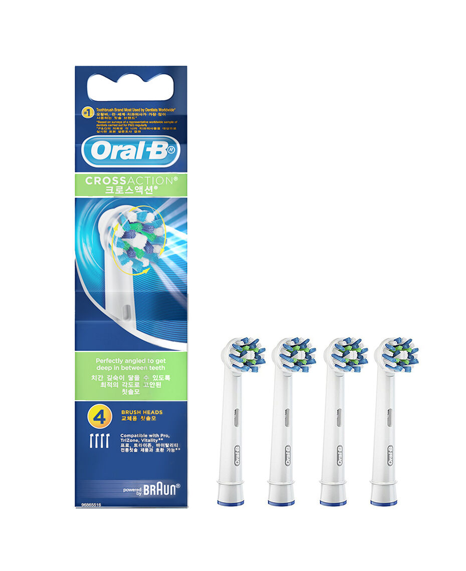 OralB OralB Cross Action Toothbrush Brush Head Refills 4 Pack