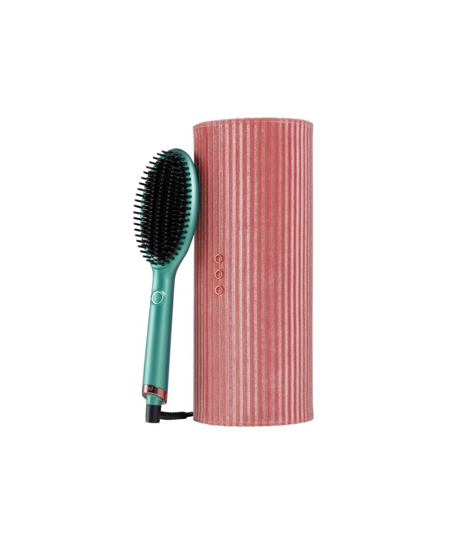 glide hair straightener brush in alluring jade limited edition
