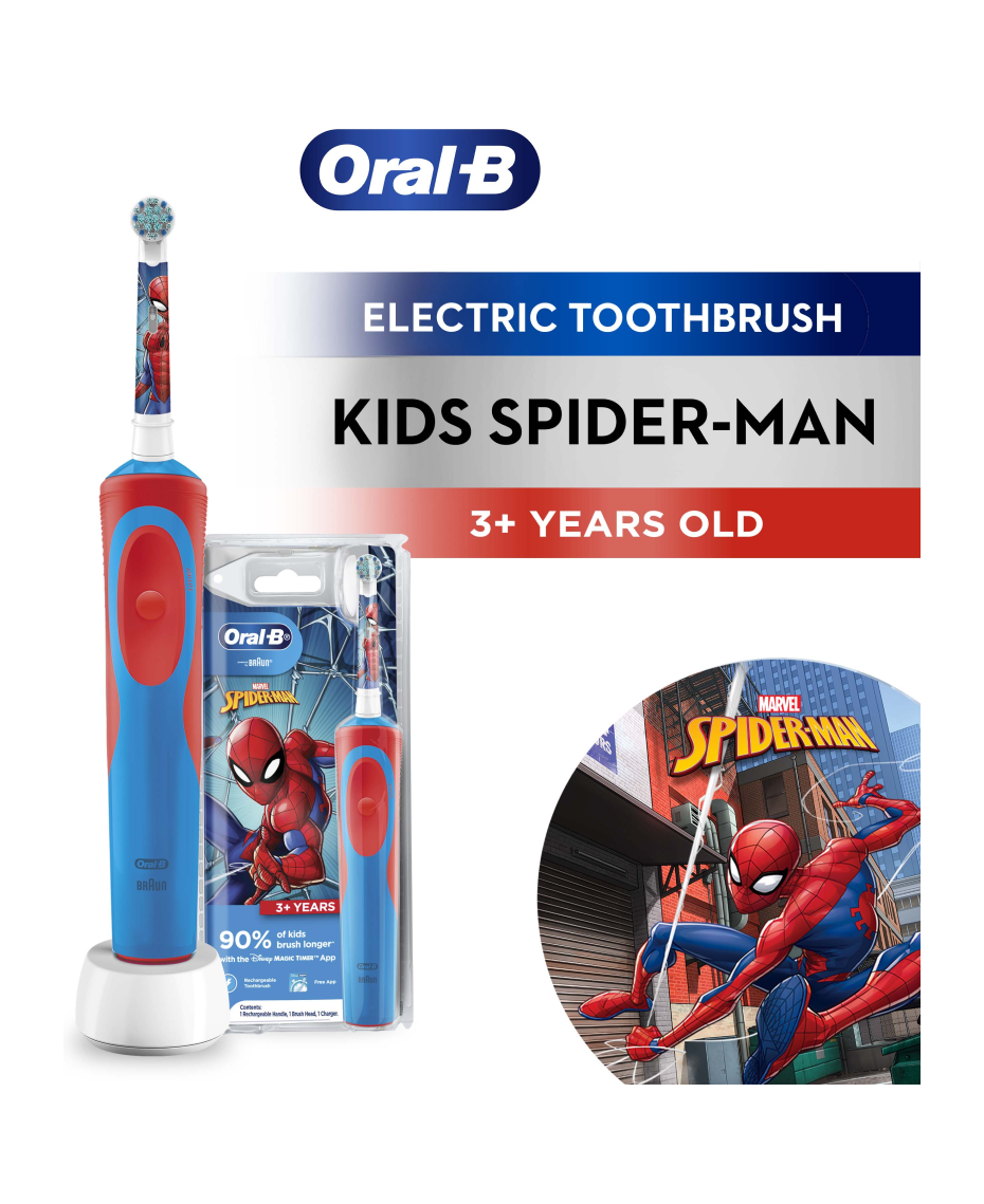 Oral B Kids Vitality Spiderman Electric Toothbrush Shaver Shop