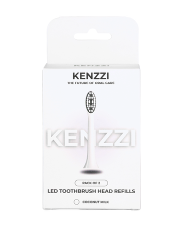 LED Whitening Replacement Brush Head Refills 2 Pack - Coconut Milk