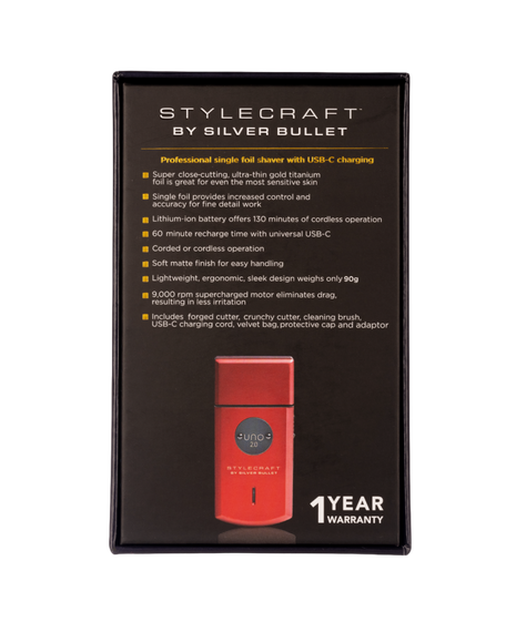 Uno Single Foil Shaver - Red