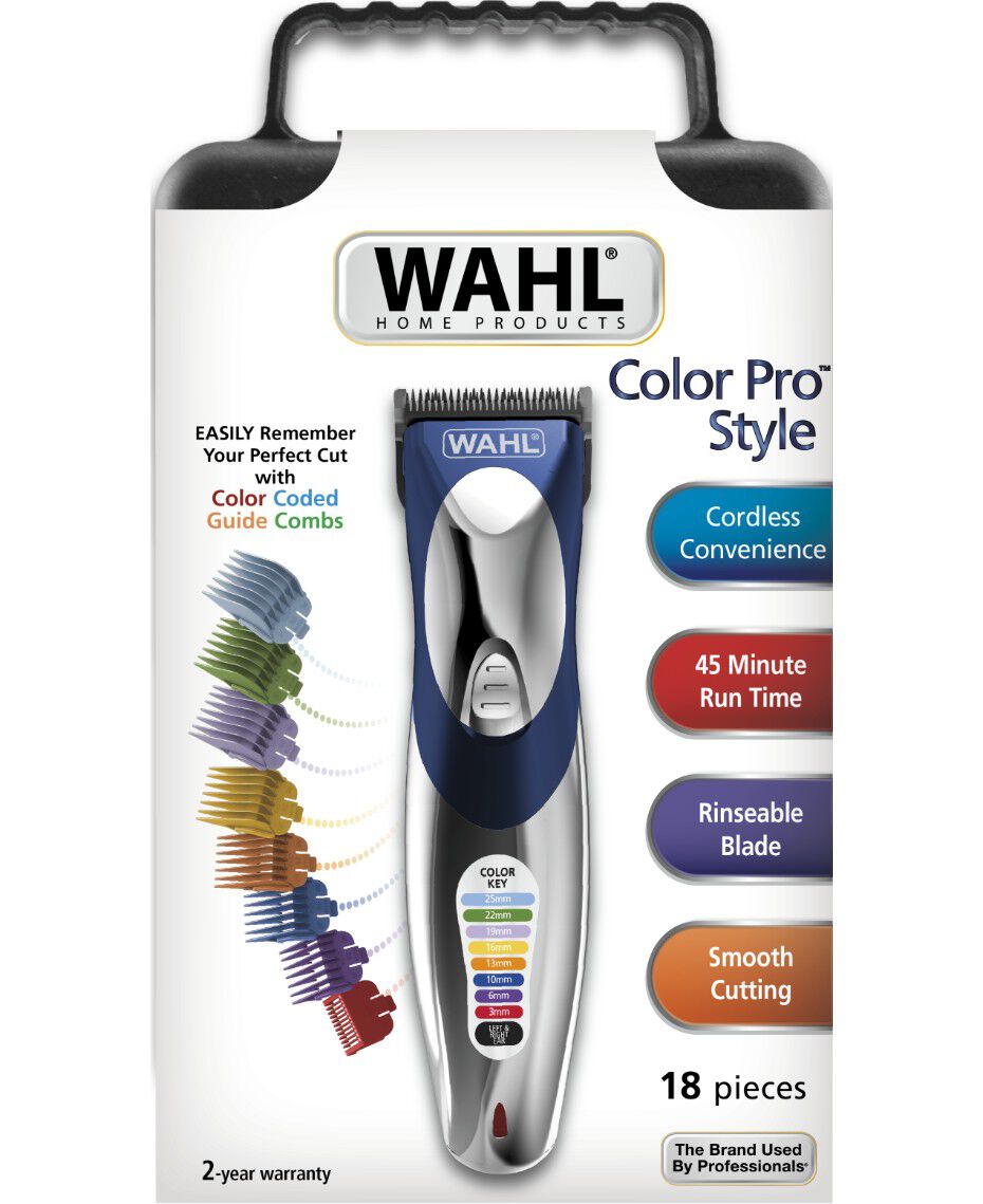 wahl clipper color pro cordless rechargeable hair clippers