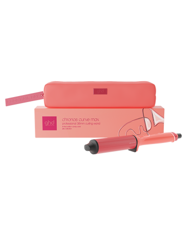 Chronos Curve Max Wand Hair Curler in Candy Coral - Limited Edition