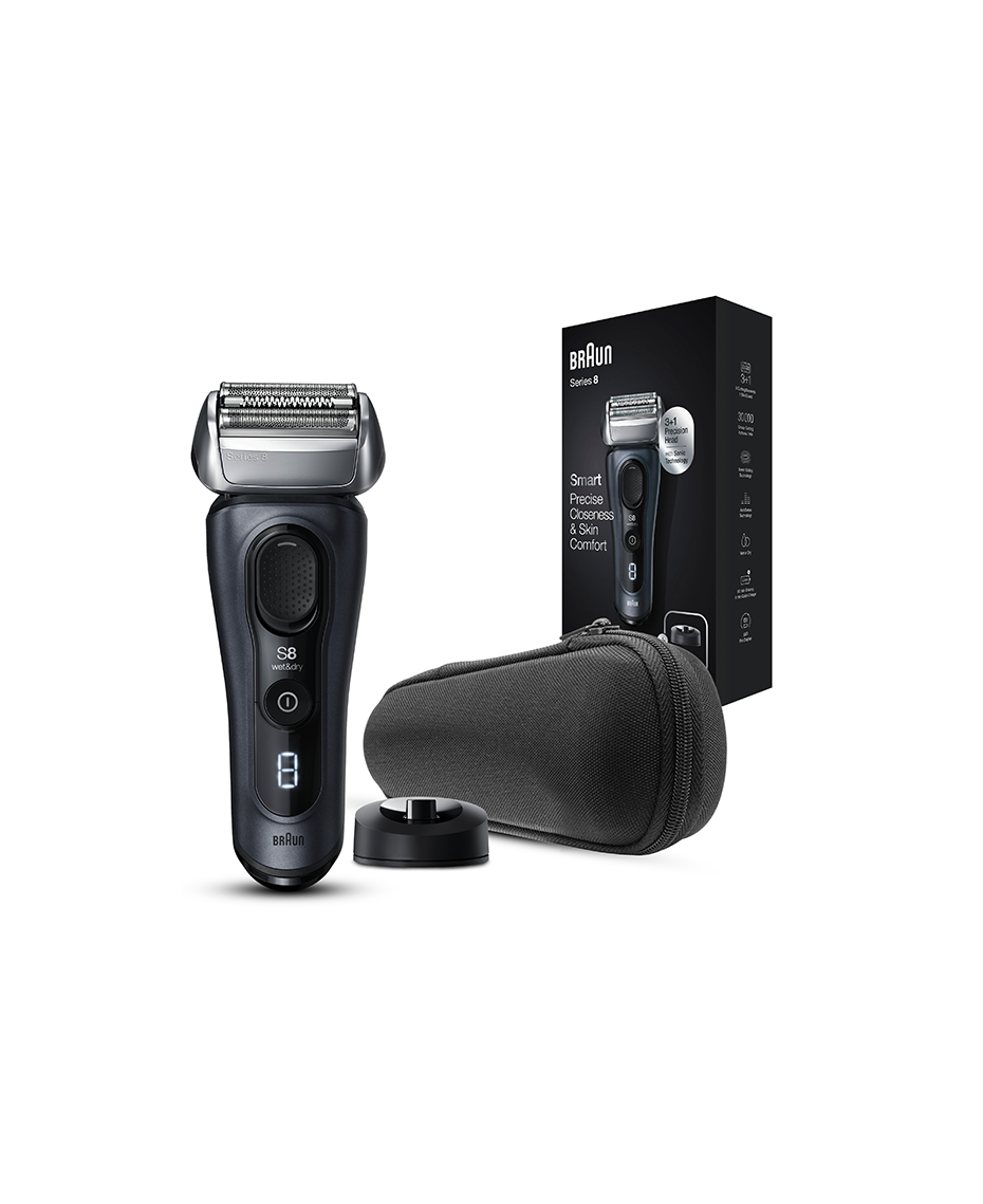 Braun, Series 8 Wet & Dry Electric Shaver with Charging Stand and Fabric  Travel Case