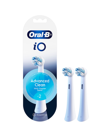 iO Advanced Clean Brush Head Refills 2 Pack - White