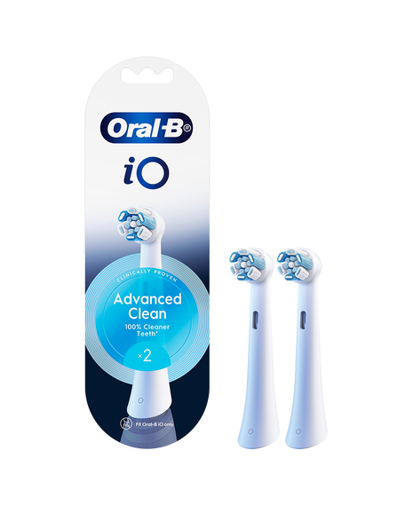 iO Advanced Clean Brush Head Refills 2 Pack - White