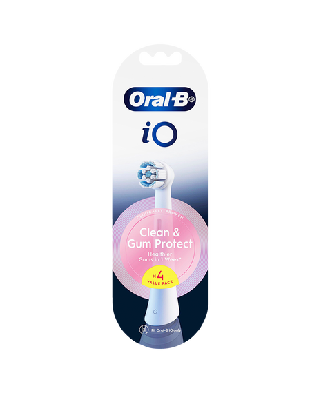 iO Clean & Gum Protect Brush Head Refills 4 Pack - White
