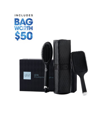 glide® hair straightener brush gift set - limited edition