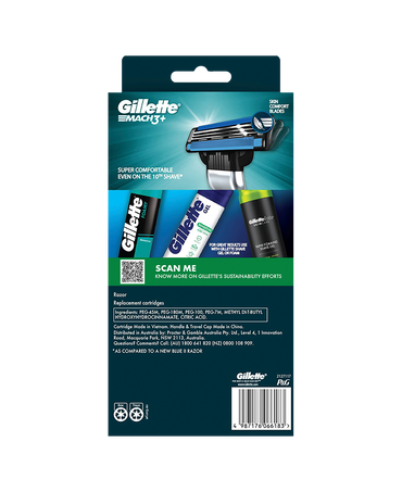 Mach3+ Razor with Blades Refill 6 Pack