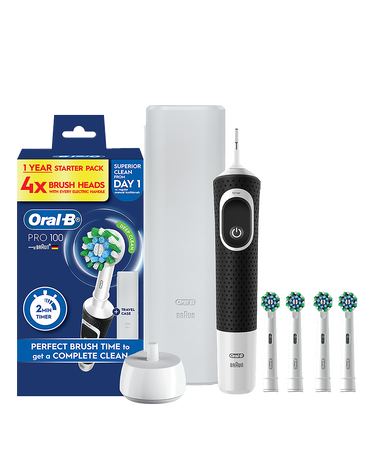 Pro 100 Electric Toothbrush Starter Set - Black