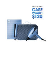 chronos hair straightener & helios® professional hair dryer deluxe gift set in icy blue - limited edition