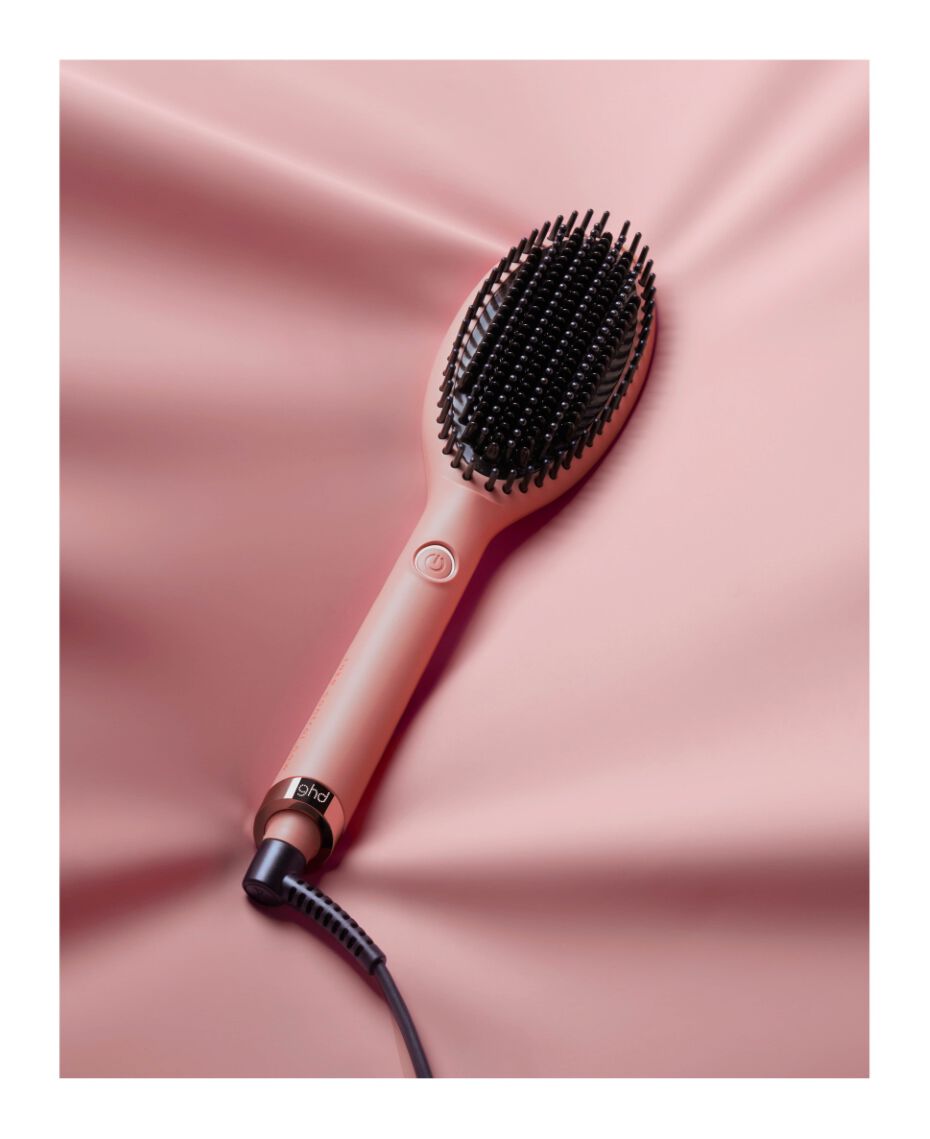 ghd glide hot brush in pink peach limited edition Shaver Shop