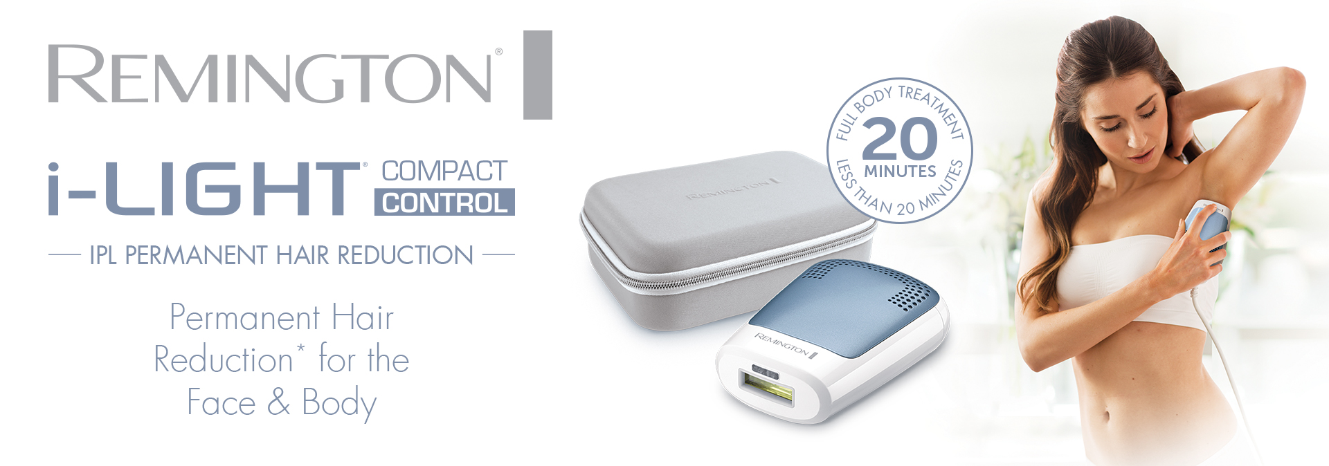 Remington | i-Light Compact Control IPL Long Term Hair Removal Device | Shaver Shop Remington | i-Light Compact Control IPL Long Term Hair Removal Device | Shaver Shop